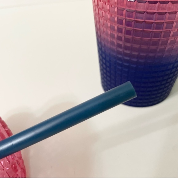 Starbucks Watermelon Pink Purple Gradient Ombre Grid 24oz Venti Tumbler - Picture 14 of 14